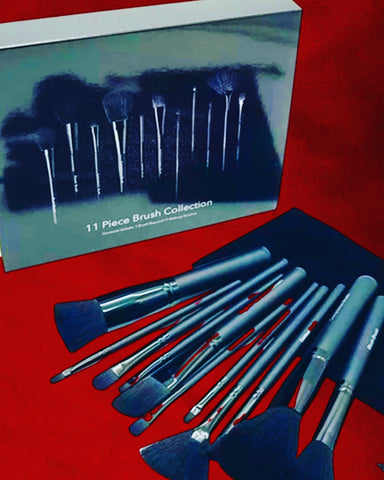 11 Piece Travel Size Makeup Brush Set